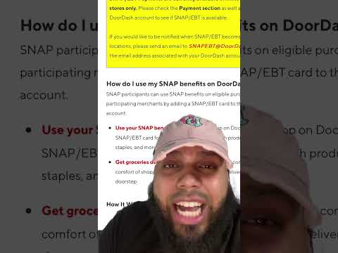 How do I use my #SNAPbenefits on #DoorDash 💳 #ebtcard