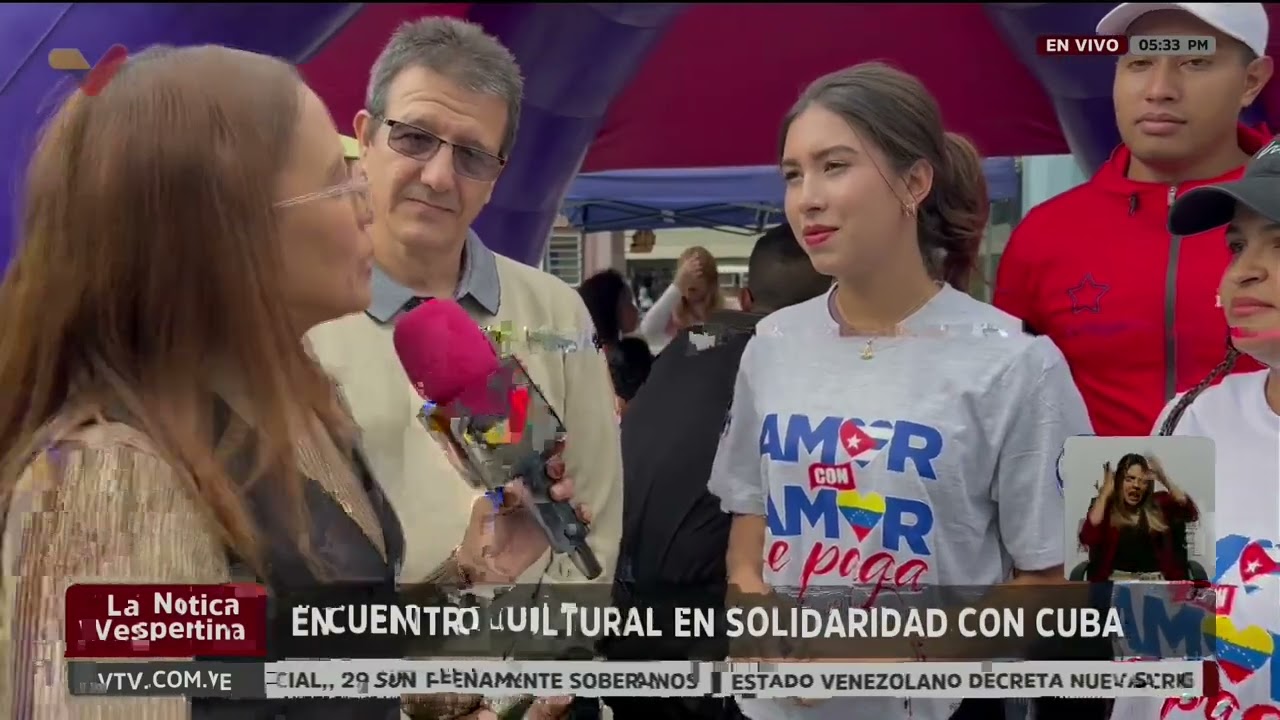Recolectan medicinas y hacen acto en solidaridad con Cuba en la Plaza de la Juventud en Caracas