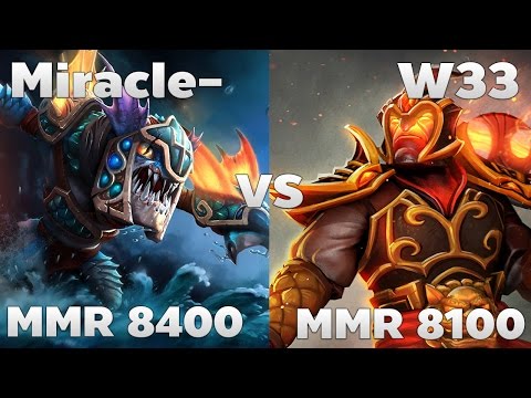 Miracle- (MMR:8400) vs W33 (MMR:8100) - Dota 2 RedArchon