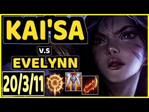 CINKROF (KAI'SA) vs EVELYNN - 20/3/11 KDA JUNGLE GAMEPLAY - EUW Ranked GRANDMASTER