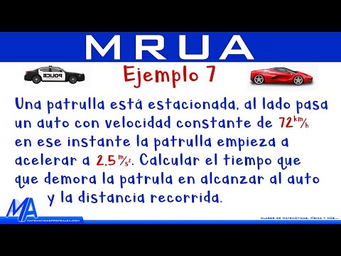 Movimiento Rectilíneo Uniformemente Acelerado o Variado MRUA MRUV | Ejemplo 7