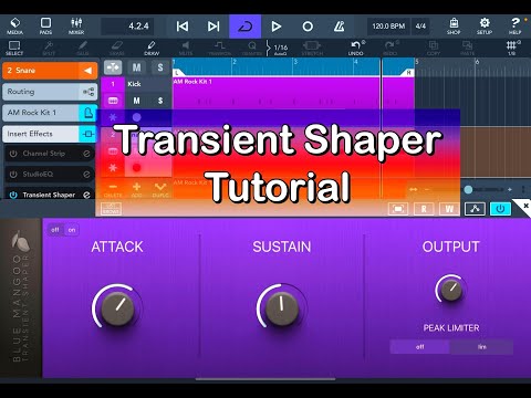 Transient Shaper by Blue Mangoo - This is Excellent - Tutorial for the iPad