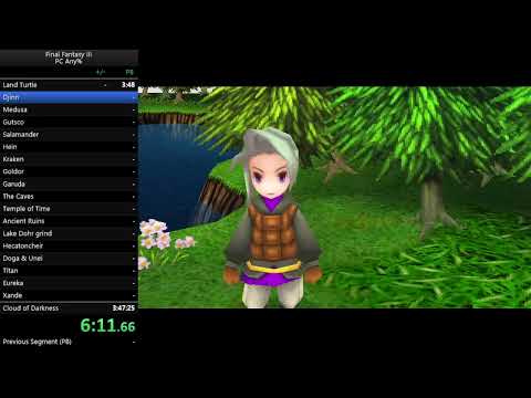 FF3 3D Remake [Steam] Any% speedrun in 3:39:35 - Current PB as of 6/17/21