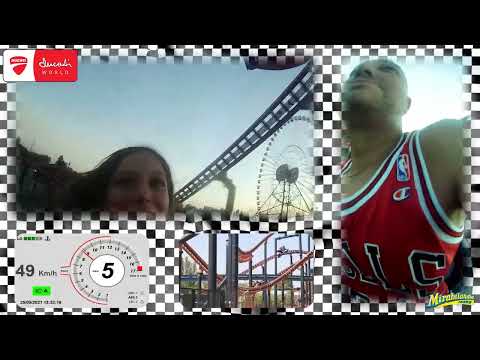 Sasha guida la Ducati sul Desmo Race di Mirabilandia luglio 2022