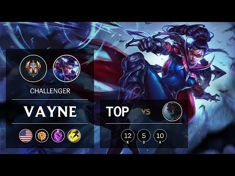 Vayne Top vs Maokai - NA Challenger Patch 9.23