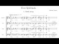 Michael Tippett - Five Spirituals (from A Child of Our Time) (score video)