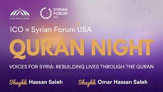 Quran Night: Voices for Syria: Rebuilding Lives Through the Quran