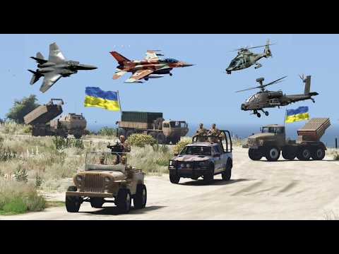 GTA 5 Simulation Gameplay - Military Convoy Destroyed by Airforce