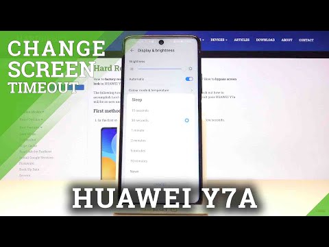 How to Customize Screen Timeout in HUAWEI Y7A – Display Settings