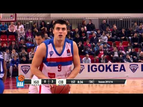 ABA Liga 2015/16, Round 21 match: Igokea - Cibona (24.1.2016)