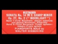 Beethoven / Walter Gieseking, 1954: Sonata in C ...