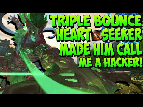 HEARTSEEKER HOU YI BOUNCES MADE HIM CALL ME A HACKER/REPORT ME! - Masters Ranked Duel - SMITE