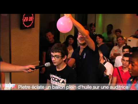 Poor guy bursts a balloon full of oil on a listener - C'Cauet on NRJ