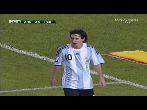 Lionel Messi Vs Peru (Home) - World Cup Qualifier 2009-10 English Commentary