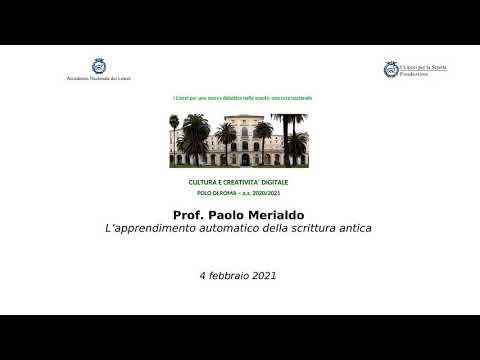 Polo di Roma - Cultura e Creatività Digitale 2020/2021 - Prof. Paolo Merialdo  - 04/02/2021