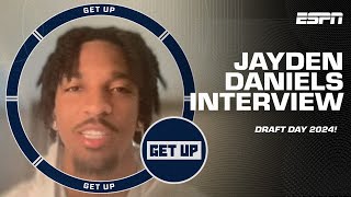 Jayden Daniels put on the spot over No. 2 pick, draft day agenda & more! | Get Up