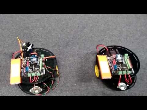 Master Slave behavior of two robots