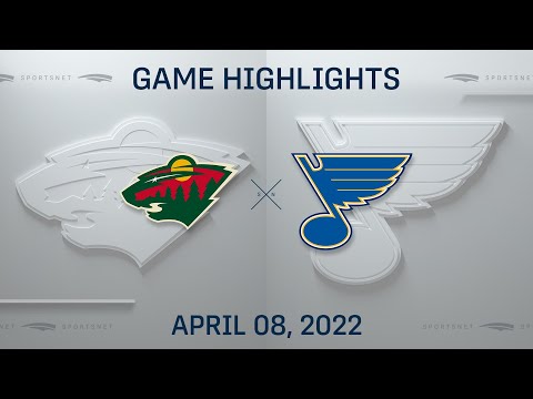 NHL Highlights ' Wild vs. Blues - Apr. 8, 2022