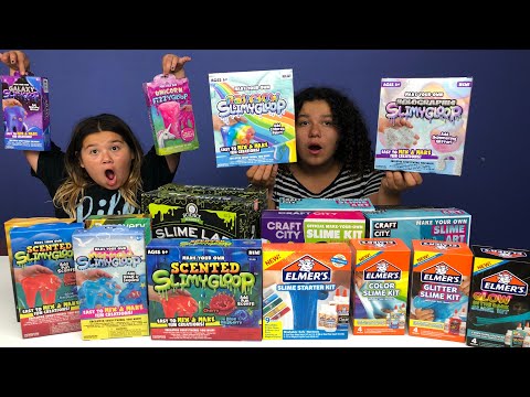 MIXING ALL OUR SLIME KITS TOGETHER - SLIME KIT SLIME SMOOTHIE Video