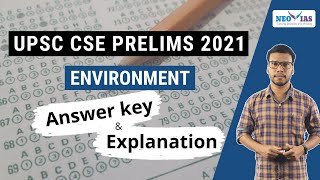 Answer Key - UPSC CSE Prelims 2021 | Environment