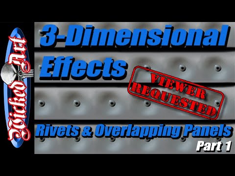 3-Dimensional Effects: How-To Airbrush Rivets & Overlapping Panels (Part 1) Video