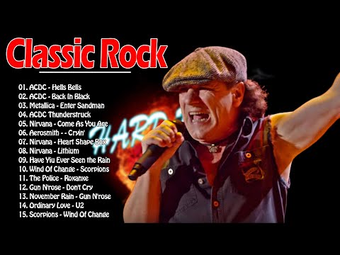 ACDC Metallica Nirvana CCR U2 Aerosmith Scorpions  Best Classic Rock Songs Of 70s 80s