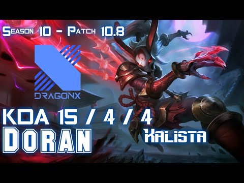 DRX Doran KALISTA vs AATROX Top - Patch 10.8 KR Ranked