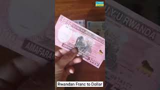 How much is one Rwanda Franc to Dollar | Dollar to Rwandan Franc | Rwandan currency