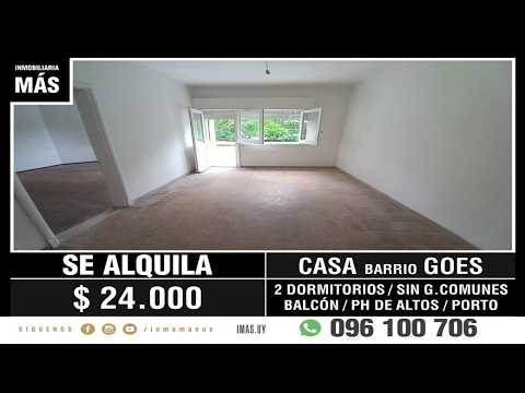Video de YouTube - Casa Alquiler 2 Dormitorios Goes Montevideo iMas.uy R *