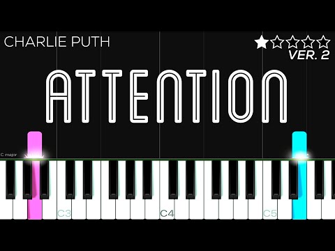 Charlie Puth - Attention | EASY Piano Tutorial