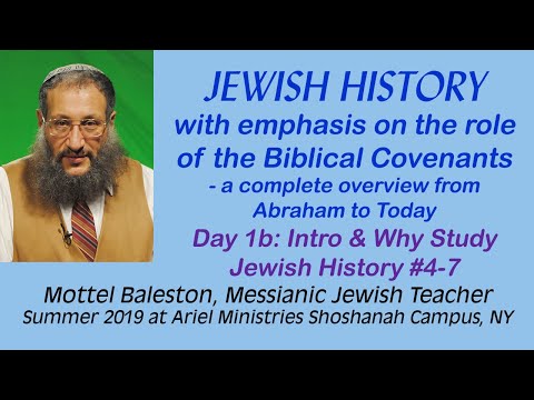 Jewish History & the Covenants, Day 1b - Intro & Why Study #4-7. Mottel Baleston, Messianic Teacher