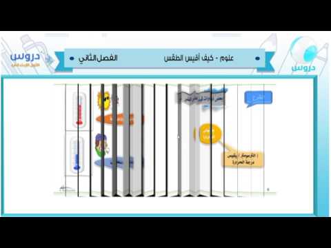 الأول الإبتدائي | الفصل الدراسي الثاني 1438 | علوم | جمل كيف اقيس الطقس -1