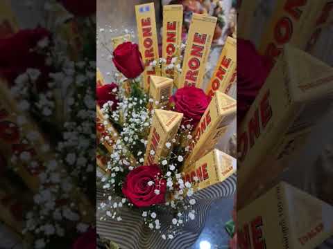 beautiful sweet gifts #Toblerone #chocolate #flowers #viral