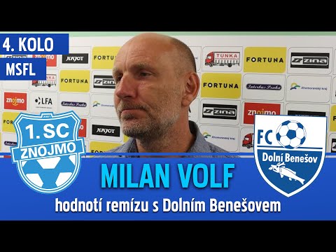 Milan Volf hodnotí remízu s Dolním Benešovem
