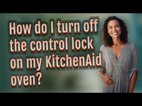 How do I turn off the control lock on my KitchenAid oven?