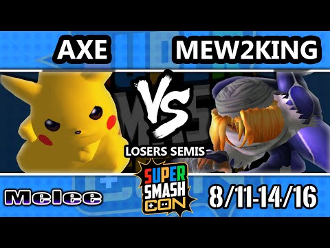 SSC 2016 SSBM - FOX MVG Mew2king (Sheik) Vs. Tempo | Axe (Pikachu) - Melee Losers Semis