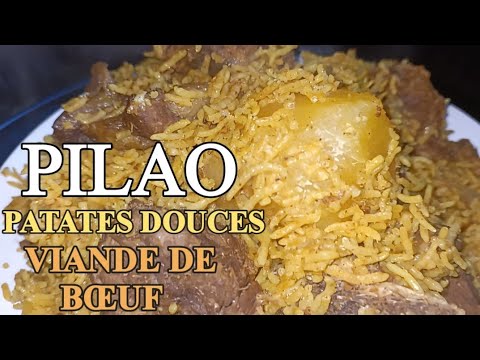 PILAWU COMORIEN DE PATATES DOUCES ET VIANDE DE BOEUF 🍀 plat original et savoureux 👌#Roukianass
