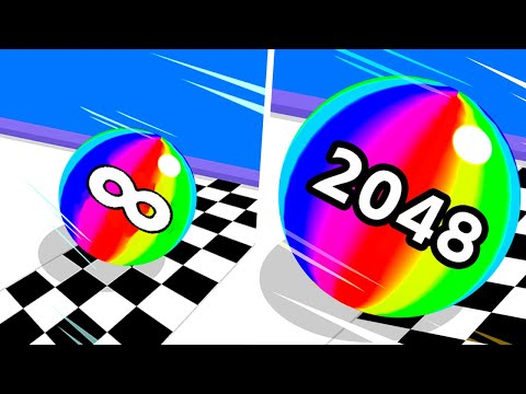Ball Run Infynity vs Ball Run 2048 - 123456789 Max Level Gameplay (Part 1)