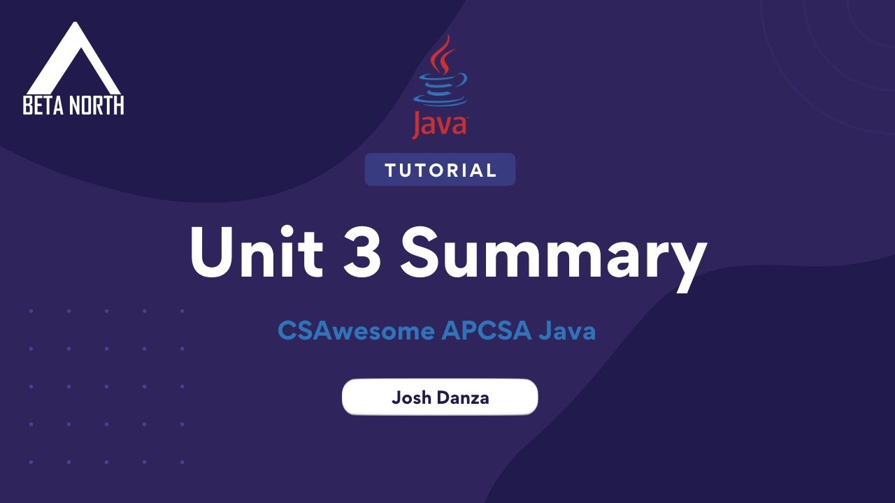 3.8 Unit 3 Summary | CSAwesome APCSA Java
