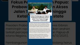 Fokus Pembangunan Papua: Prabowo Prioritaskan Akses Jalan Trans Papua Hingga Ketahanan Food Estate