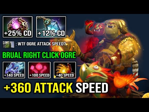+360 ATTACK SPEED Moon Shard Ogre Magi 100% Right Click Physical with Perma Stun Multi Cast Dota 2