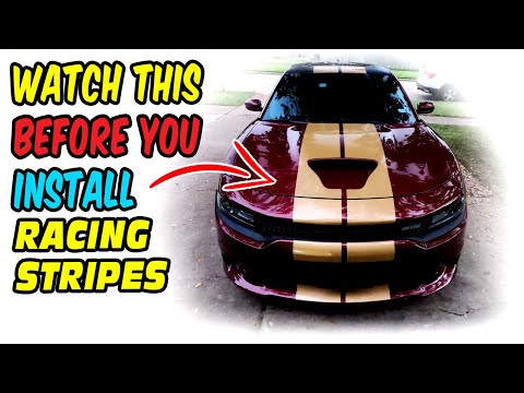 FASTEST WAY to install RACING STRIPES 3M wrap Dodge Charger Daytona