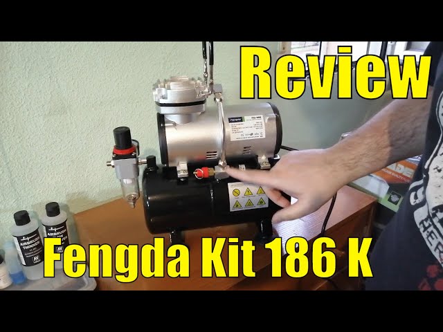 Vídeo relacionado con Original Fengda FD-186K Kit de aerógrafo y compresor - Con pistola de doble acción y accesorios