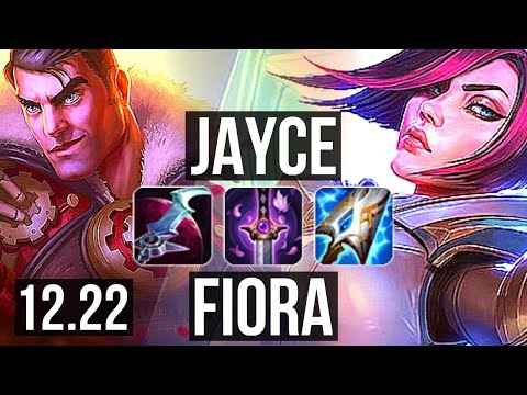 JAYCE vs FIORA (TOP) | 8/0/2, Legendary | KR Master | 12.22