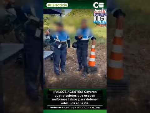 Cayeron 4 falsos agentes de tránsito en plena Ruta Nacional colombiana