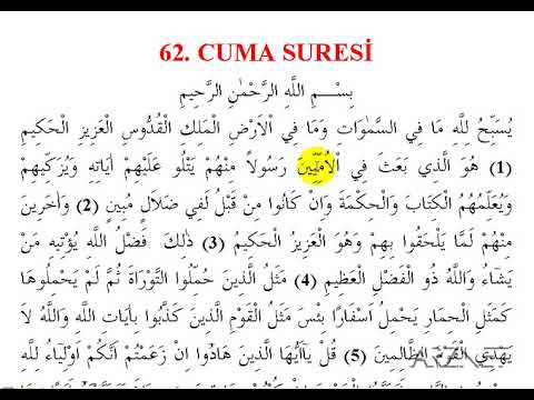 62. Cuma Suresi: 01-02