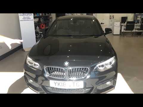 Edwards Motors 2018 BMW 218d M-Sport in black YK18 YTG