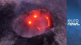 Kilauea volcano on Hawaii's Big Island smiles as it erupts
