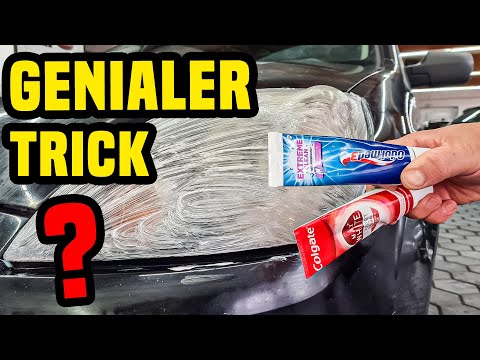 Scheinwerfer Polieren mit Zahnpasta - Der Große Test