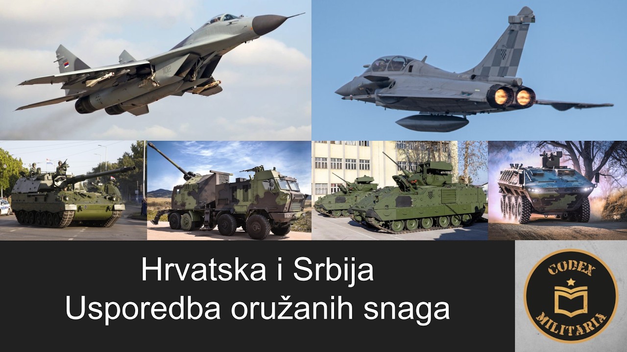 Hrvatska i Srbija - usporedba oružanih snaga 2026